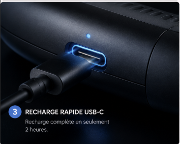 ⚡ Recharge rapide USB-C
